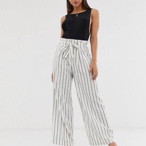 NWT ASOS DESIGN STRIPED LINEN PANTS